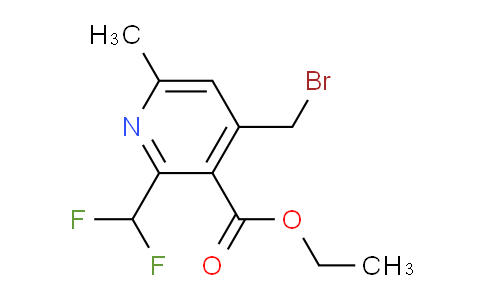 Ethyl 4-(bromomethyl)-2-(difluoromethyl)-6-methylpyridine-3-carboxylate