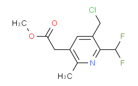 Methyl 3-(chloromethyl)-2-(difluoromethyl)-6-methylpyridine-5-acetate