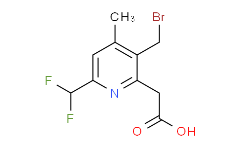 3-(Bromomethyl)-6-(difluoromethyl)-4-methylpyridine-2-acetic acid