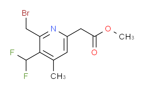 Methyl 2-(bromomethyl)-3-(difluoromethyl)-4-methylpyridine-6-acetate