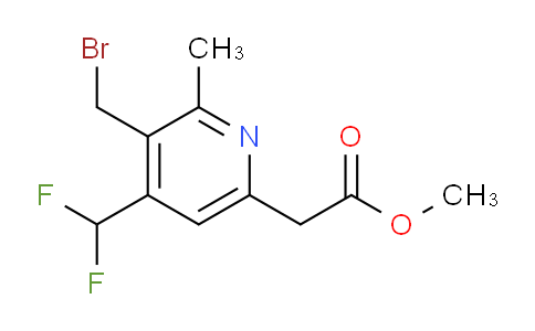 Methyl 3-(bromomethyl)-4-(difluoromethyl)-2-methylpyridine-6-acetate