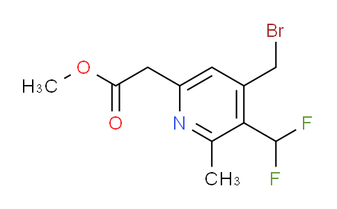 Methyl 4-(bromomethyl)-3-(difluoromethyl)-2-methylpyridine-6-acetate