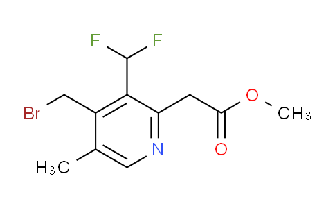 Methyl 4-(bromomethyl)-3-(difluoromethyl)-5-methylpyridine-2-acetate