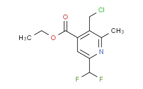 Ethyl 3-(chloromethyl)-6-(difluoromethyl)-2-methylpyridine-4-carboxylate