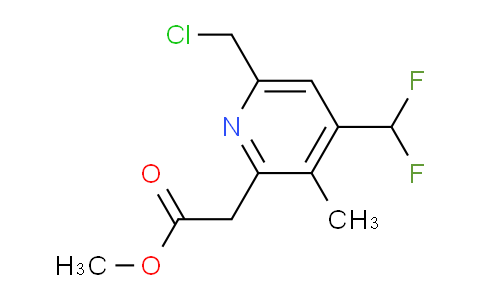 Methyl 6-(chloromethyl)-4-(difluoromethyl)-3-methylpyridine-2-acetate