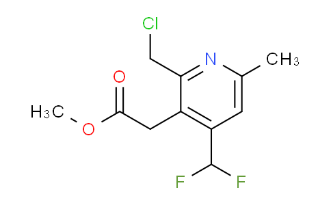 Methyl 2-(chloromethyl)-4-(difluoromethyl)-6-methylpyridine-3-acetate