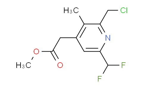 Methyl 2-(chloromethyl)-6-(difluoromethyl)-3-methylpyridine-4-acetate