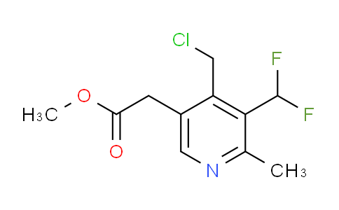 Methyl 4-(chloromethyl)-3-(difluoromethyl)-2-methylpyridine-5-acetate