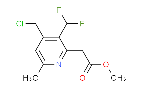 Methyl 4-(chloromethyl)-3-(difluoromethyl)-6-methylpyridine-2-acetate