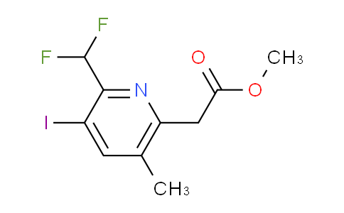 Methyl 2-(difluoromethyl)-3-iodo-5-methylpyridine-6-acetate