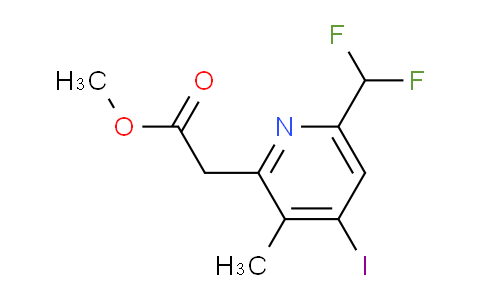 Methyl 6-(difluoromethyl)-4-iodo-3-methylpyridine-2-acetate