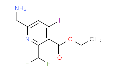 Ethyl 6-(aminomethyl)-2-(difluoromethyl)-4-iodopyridine-3-carboxylate