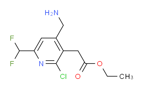 Ethyl 4-(aminomethyl)-2-chloro-6-(difluoromethyl)pyridine-3-acetate