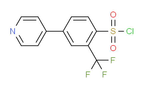 4-(Pyridin-4-yl)-2-(trifluoromethyl)benzene-1-sulfonyl chloride