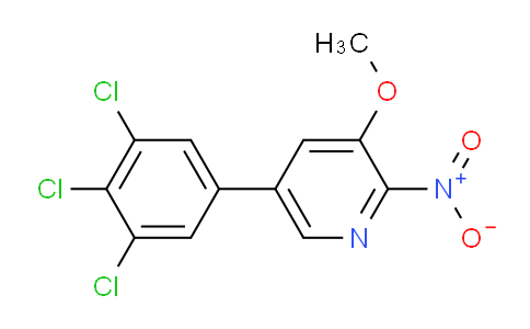 3-Methoxy-2-nitro-5-(3,4,5-trichlorophenyl)pyridine