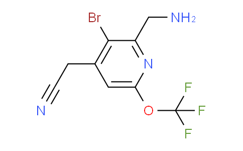 2-(Aminomethyl)-3-bromo-6-(trifluoromethoxy)pyridine-4-acetonitrile