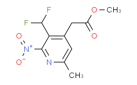Methyl 3-(difluoromethyl)-6-methyl-2-nitropyridine-4-acetate