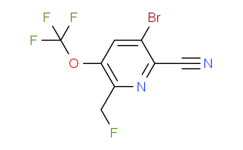 3-Bromo-2-cyano-6-(fluoromethyl)-5-(trifluoromethoxy)pyridine