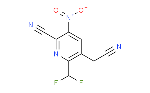 2-Cyano-6-(difluoromethyl)-3-nitropyridine-5-acetonitrile