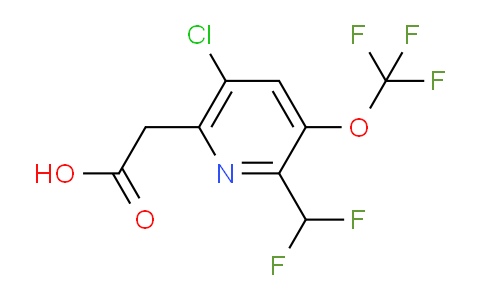 AM34618 | 1804474-34-7 | 5-Chloro-2-(difluoromethyl)-3-(trifluoromethoxy)pyridine-6-acetic acid