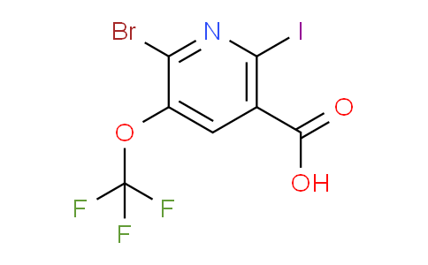 2-Bromo-6-iodo-3-(trifluoromethoxy)pyridine-5-carboxylic acid