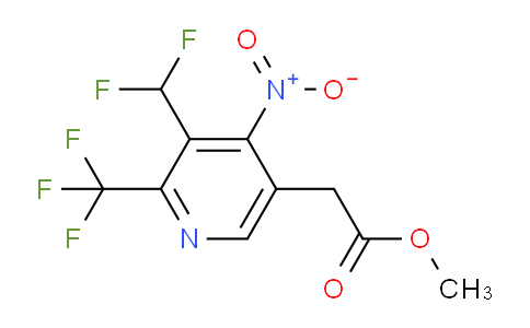 Methyl 3-(difluoromethyl)-4-nitro-2-(trifluoromethyl)pyridine-5-acetate