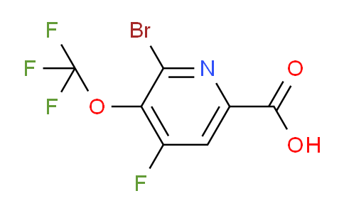 2-Bromo-4-fluoro-3-(trifluoromethoxy)pyridine-6-carboxylic acid