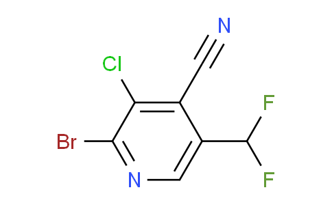 2-Bromo-3-chloro-4-cyano-5-(difluoromethyl)pyridine
