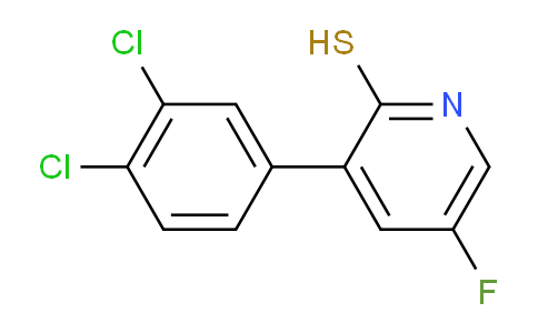 3-(3,4-Dichlorophenyl)-5-fluoro-2-mercaptopyridine