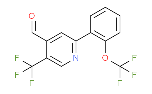 2-(2-(Trifluoromethoxy)phenyl)-5-(trifluoromethyl)isonicotinaldehyde