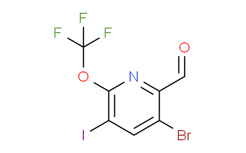 3-Bromo-5-iodo-6-(trifluoromethoxy)pyridine-2-carboxaldehyde