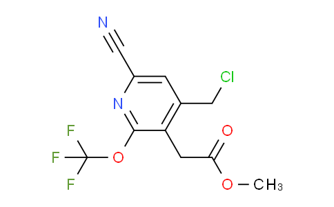 Methyl 4-(chloromethyl)-6-cyano-2-(trifluoromethoxy)pyridine-3-acetate