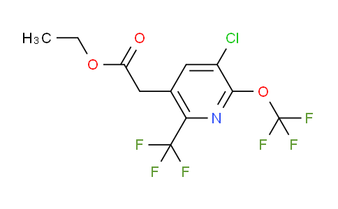 Ethyl 3-chloro-2-(trifluoromethoxy)-6-(trifluoromethyl)pyridine-5-acetate