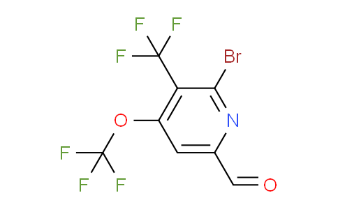2-Bromo-4-(trifluoromethoxy)-3-(trifluoromethyl)pyridine-6-carboxaldehyde