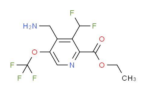 Ethyl 4-(aminomethyl)-3-(difluoromethyl)-5-(trifluoromethoxy)pyridine-2-carboxylate
