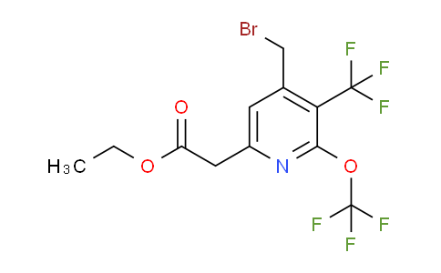 AM35085 | 1806776-71-5 | Ethyl 4-(bromomethyl)-2-(trifluoromethoxy)-3-(trifluoromethyl)pyridine-6-acetate