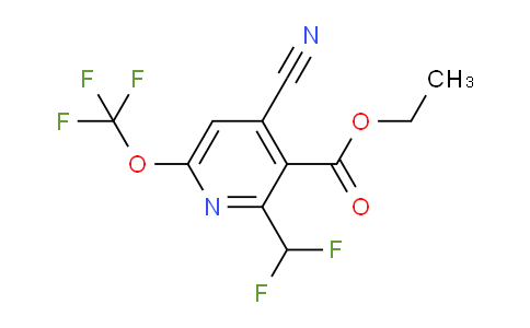Ethyl 4-cyano-2-(difluoromethyl)-6-(trifluoromethoxy)pyridine-3-carboxylate