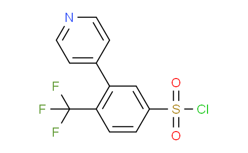3-(Pyridin-4-yl)-4-(trifluoromethyl)benzene-1-sulfonyl chloride