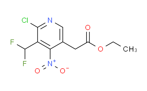 Ethyl 2-chloro-3-(difluoromethyl)-4-nitropyridine-5-acetate