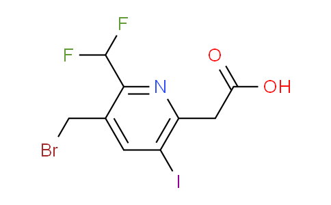 3-(Bromomethyl)-2-(difluoromethyl)-5-iodopyridine-6-acetic acid
