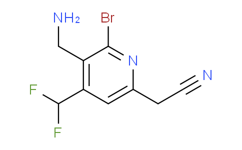 3-(Aminomethyl)-2-bromo-4-(difluoromethyl)pyridine-6-acetonitrile