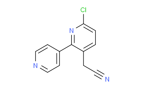 6-Chloro-2-(pyridin-4-yl)pyridine-3-acetonitrile