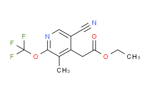 Ethyl 5-cyano-3-methyl-2-(trifluoromethoxy)pyridine-4-acetate