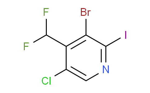3-Bromo-5-chloro-4-(difluoromethyl)-2-iodopyridine
