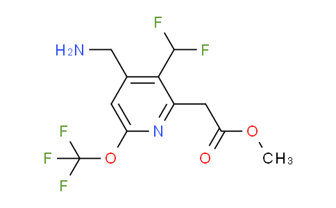 Methyl 4-(aminomethyl)-3-(difluoromethyl)-6-(trifluoromethoxy)pyridine-2-acetate