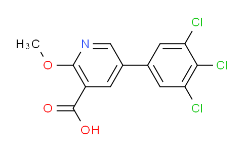 2-Methoxy-5-(3,4,5-trichlorophenyl)nicotinic acid