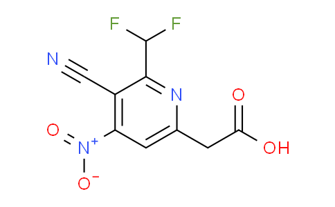 3-Cyano-2-(difluoromethyl)-4-nitropyridine-6-acetic acid