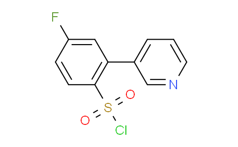 4-Fluoro-2-(pyridin-3-yl)benzene-1-sulfonyl chloride