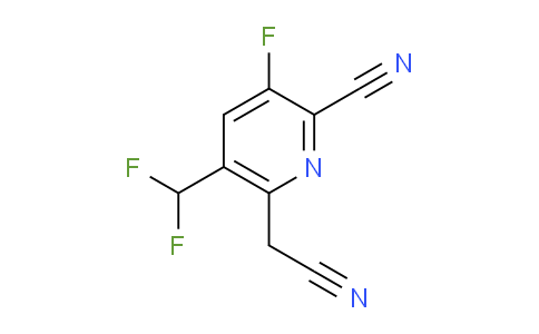2-Cyano-5-(difluoromethyl)-3-fluoropyridine-6-acetonitrile