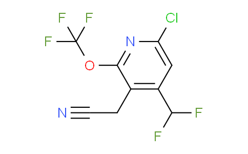 6-Chloro-4-(difluoromethyl)-2-(trifluoromethoxy)pyridine-3-acetonitrile